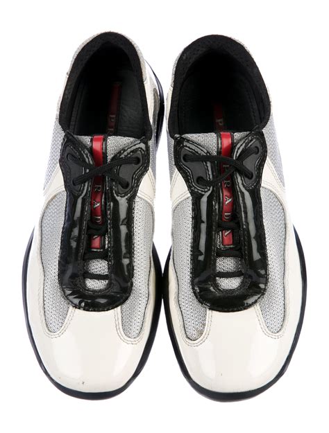 prada sport leather low top sneakers|prada leather sneakers women's.